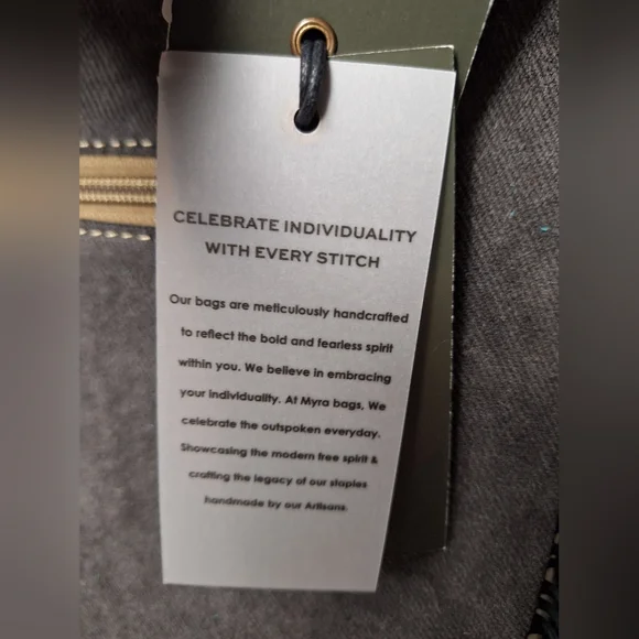 Myra Bag Black & Brown Cowhide Tooled Leather & Fringe Sholder Or Crossbody Bag - Picture 7 of 10